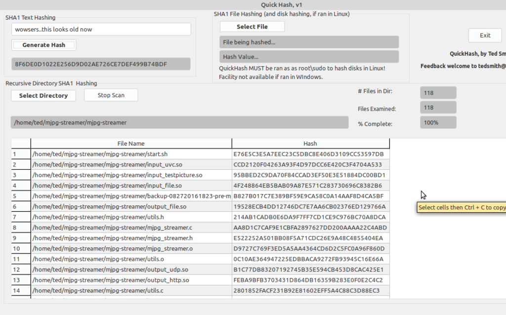 Quickhash-GUI v1 released back in 2011