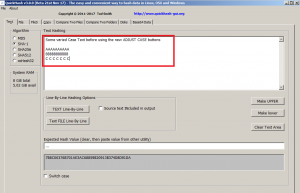 QuickHash New Character Case Switch Buttons