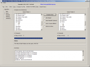 Quickhash new Compare Two Folders tab of v3.0.0
