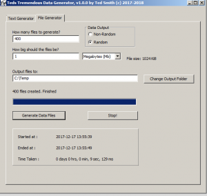 Random file generation