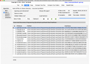 QuickHash v3.0.0 on OSX