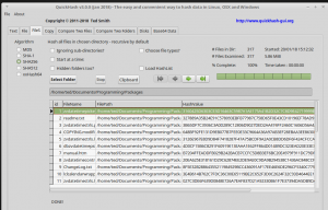 QuickHash v3.0.0 on Linux Mint