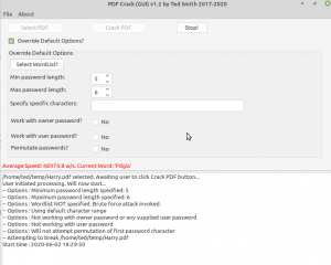 pdfcrack-gui screenshot