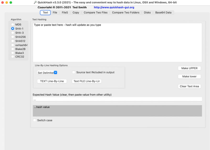 Screenshots of Quickhash running on Windows, Linux and Apple Mac OSX ...