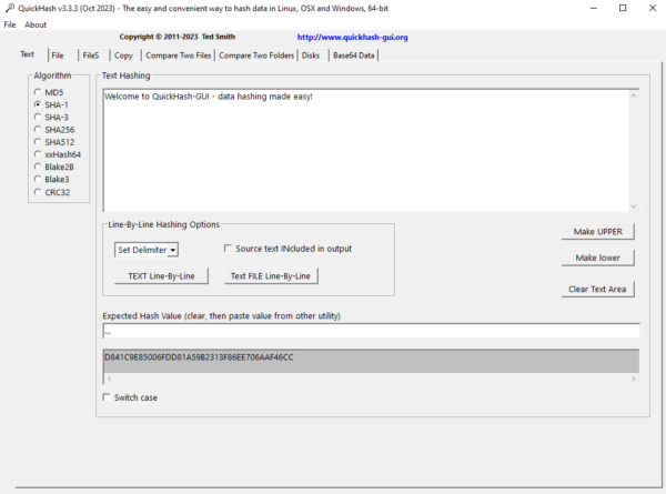 QuickHash-GUI Official Home Page