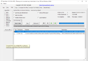 Quickhash-GUI- Screenshot - FileS Tab
